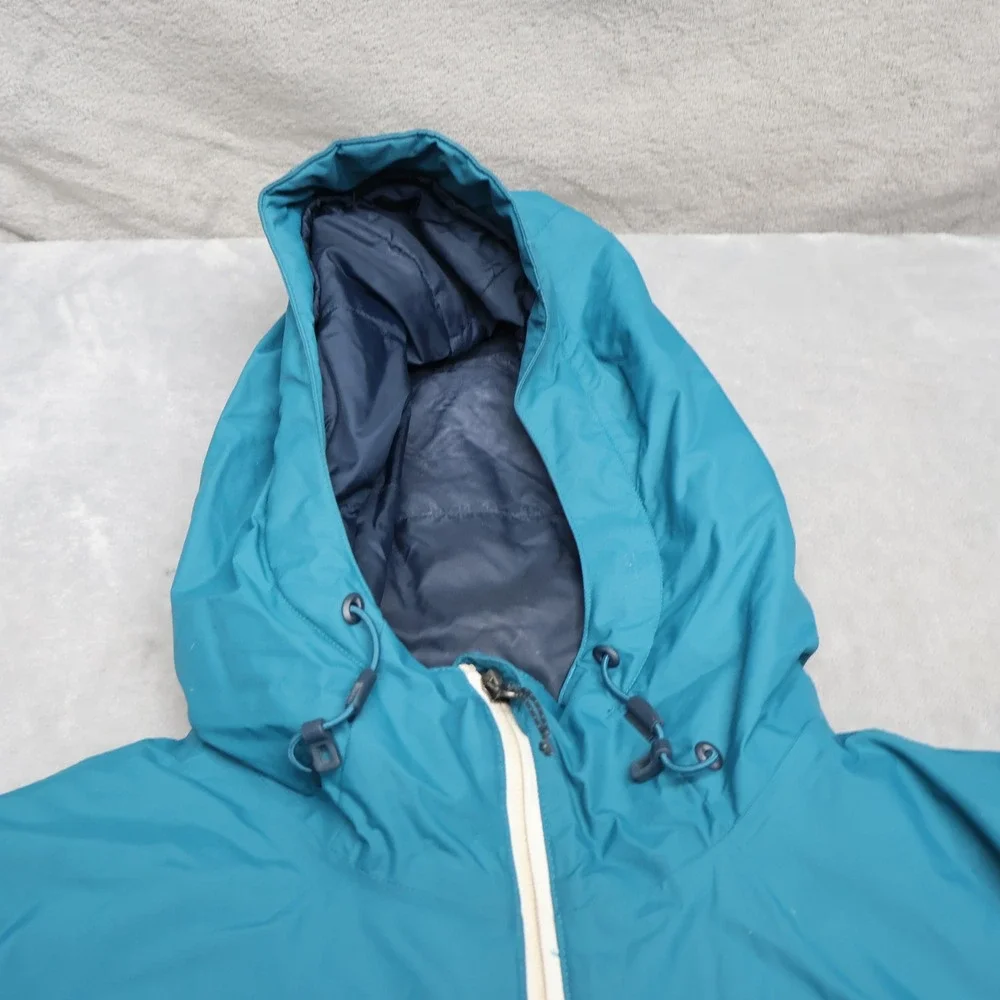 Columbia Jacket Womens Large Blue Insulated Thermal Coil Full Zip Hooded Winter